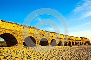 The ancient Roman aqueduct