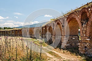 Ancient Roman aqueduct near Skopje