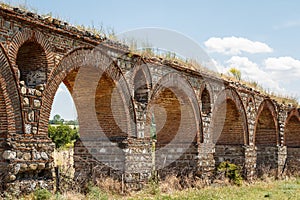 Ancient Roman aqueduct near Skopje