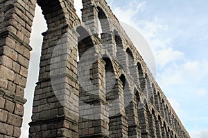 Ancient roman aqueduct in Segovia