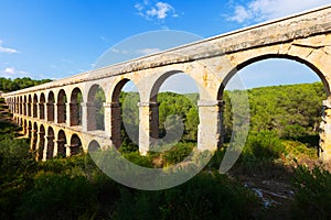 Ancient roman aqueduct in Tarragona