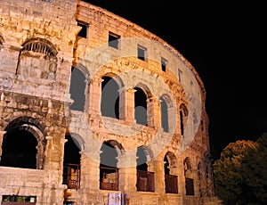 Ancient Roman arena in Pula, Croatia