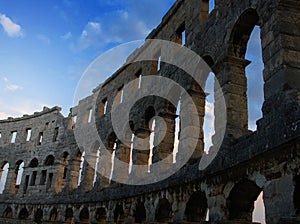 Ancient Roman arena in Pula, Croatia