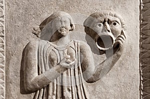 Ancient roman bas relief