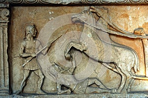 Ancient Roman Bas-Relief photo