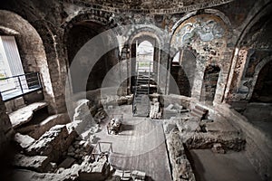 Ancient Roman baths. Catania, Sicily. Italy