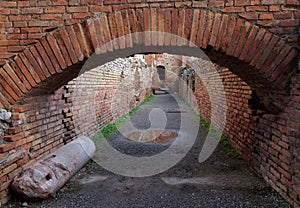 Ancient Roman brick arch