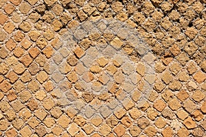 Ancient Roman brick wall - Ostia Antica Rome Italy