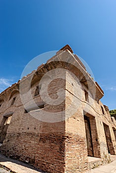 Ancient Roman building in Ostia Antica Rome Italy