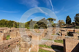 Ancient Roman buildings - Ostia Antica - Rome Italy