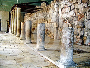 Ancient Roman Cardo street. Jerusalem photo
