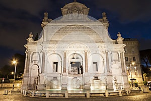 Ancient roman church and fountain