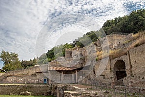 The ancient Roman city, with its ruins. Arches, columns and spas.