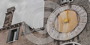 Ancient Roman clock in Venice.