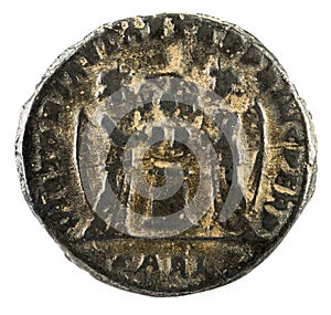 Ancient Roman coin of Emperor Constantine I Magnus. Reverse.