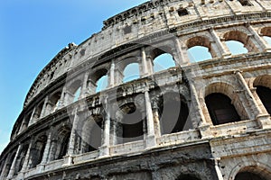 Ancient roman colosseum in Rome, Italy