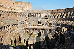 Ancient roman colosseum in Rome, Italy