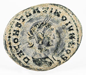Ancient Roman copper coin of Emperor Constantine II
