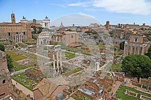 Ancient Roman Forum ruins in Rome