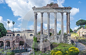 Ancient Roman forums in Rome, Italy photo