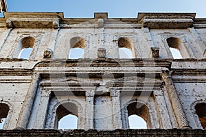 Ancient Roman Gate Porta Borsari in Verona