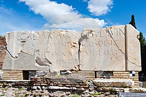 Ancient Roman Inscriptions on Stone, Rome, Italy