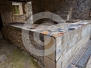 Ancient Roman kitchen in Pompeii
