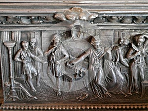 Ancient roman metal sculpture photo