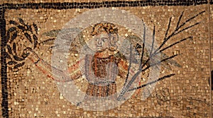 Ancient roman mosaic of an angel