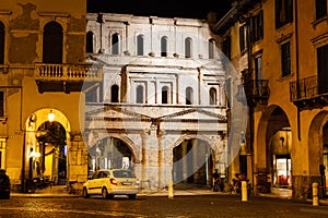Ancient Roman Porta Borsari Gate in Verona