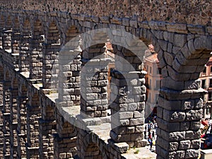 Ancient Roman Raised Aqueduct, Segovia, Spain