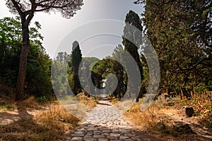 Ancient Roman road in Italy called Appian way. The most important ancient Roman roads build to supply troops