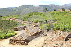 Ancient Roman ruins in El Raso, Avila, Spain photo