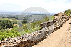 Ancient Roman ruins in El Raso,Castilla and Leon,Spain photo