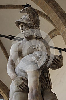 Ancient roman sculpture in florence italy