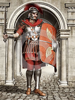 Ancient Roman soldier photo