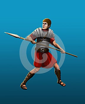 Ancient Roman spearman