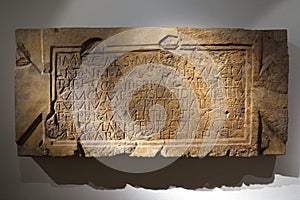 Ancient Roman stone tablet with original inscription
