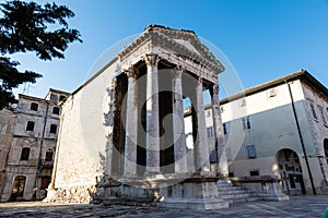 Ancient Roman Temple of Augustus in Pula