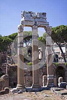 Ancient Roman Temple Columns.