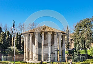 Ancient Roman Temple of Hercules Victor Rome Italy