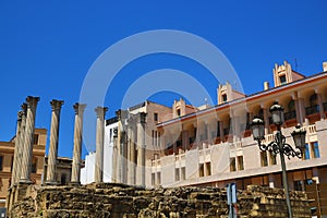 Ancient Roman temple Templo De Culto Imperial in Cordoba, Andalusia, Spain photo