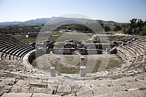 Ancient roman theater at Miletus in southern photo