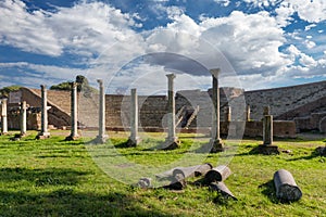 The Ancient Roman theatre in Ostia Antica. Latium, Italy photo