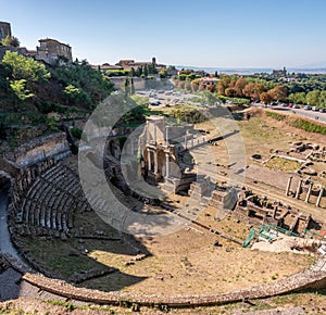 The ancient Roman theatre in the Tuscan city of Volterra