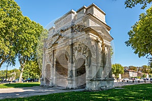 Ancient Roman Triumphal Arch of Orange - France