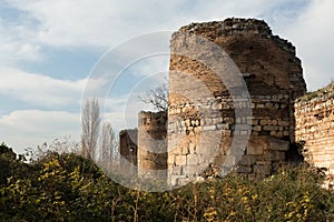 Ancient Roman walls surrounding Iznik Nicea photo