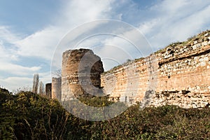 Ancient Roman walls surrounding Iznik Nicea photo