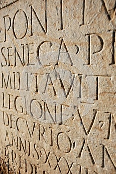 Ancient Roman Writing on Tablet