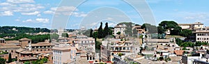 Ancient Rome city aerial view from Palatino hill